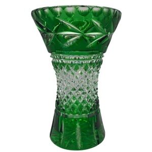 Galway Irish crystal Emerald Green Crystal Vase